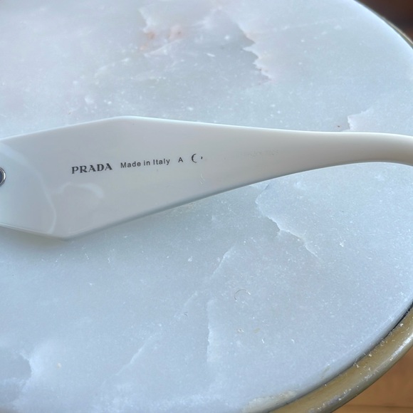 PRADA PR 17WS White Rectangle Sunglasses - Picture 3 of 11